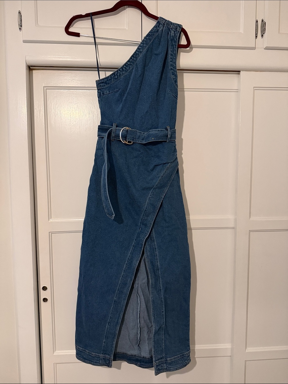 Karina Grimaldi Carlisle Blue Denim Midi Dress